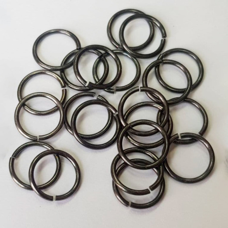 Соединительное колечко, 10мм (толщина 1.0мм, внутренний размер 8мм), TierraCast, базовый материал - латунь, вороненая сталь, 20 шт.