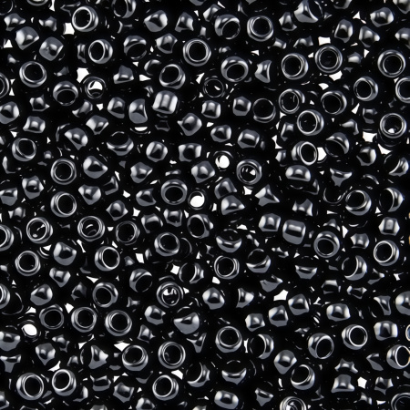 Бисер TOHO круглый, размер 8/0, цвет #49 (Непрозрачный, черный), 10 грамм