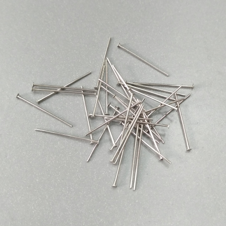 Пины со шляпкой, 16х0.5мм, базовый материал - нержавеющая сталь, без покрытия, 5 грамм