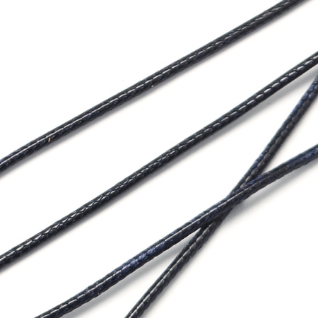 Шнур синтетический вощеный, полиэстеровый, около 2мм, темно-синий, 10 метров