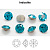 Ювелирный кристалл Swarovski, Шатон (#1088), pp32 (4мм), голубой турмалин, с фольгой, 20 шт.