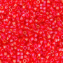 <p>Японский бисер TOHO Treasure (цилиндрический Тохо), размер 11/0 (около 1.6 мм). Прозрачный красный бисер, окрашенный изнутри в цвет светлый топаз (Inside-Color Siam/Light Topaz Lined). Цена за 10 грамм (около 2 000 бисеринок).</p>
