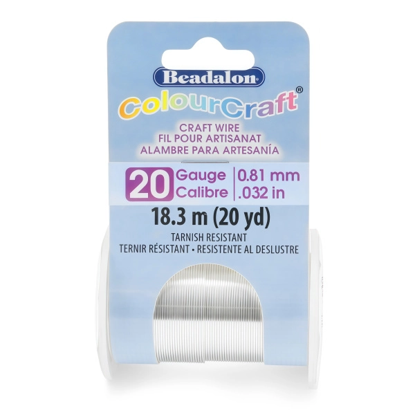 Проволока гибкая, 0.812мм, Beadalon ColourCraft, не темнеющая, посеребренная, катушка, 13.8 метров <p>Качественная не темнеющая толстая проволока для создания украшений и других видов рукоделия Beadalon ColourCraft wire. Базовый материал - медь, покрытие - серебро 925 пробы. Оттенок может отличаться от фотографии и в разных поставках. Толщина 20 gauge (около 0.812 мм). Намотка может состоять из нескольких частей. Цена за катушку 13.8 метров.</p>